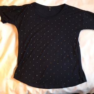 J Crew Short Sleeved Shirt with Sequins. Size S
